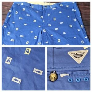 Columiba PFG Shorts Mens 42 Blue Fishing Outdoors TOMMY BAHAMA LOOK Fish Sailing